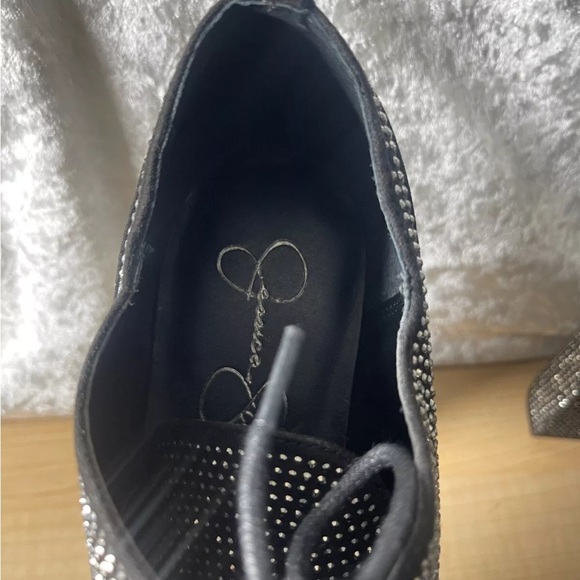 Black Studded Women's Platform Shoes - Picture 7 of 8